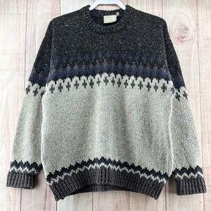 Gaeltarra County Mayor Ireland Sweater Men's 107cm Sz 42 Fairisle Knit 100% Wool